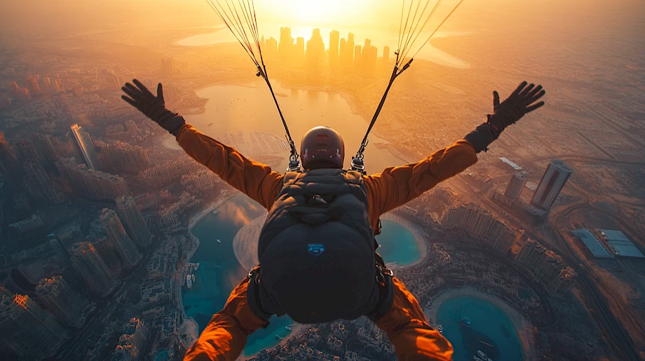 6. Skydive – parachute jump over Dubai