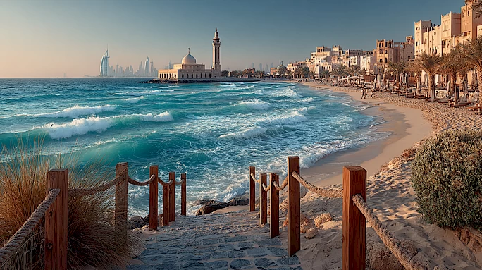 Пляж Kite Beach в Дубае: активный отдых и развлечения