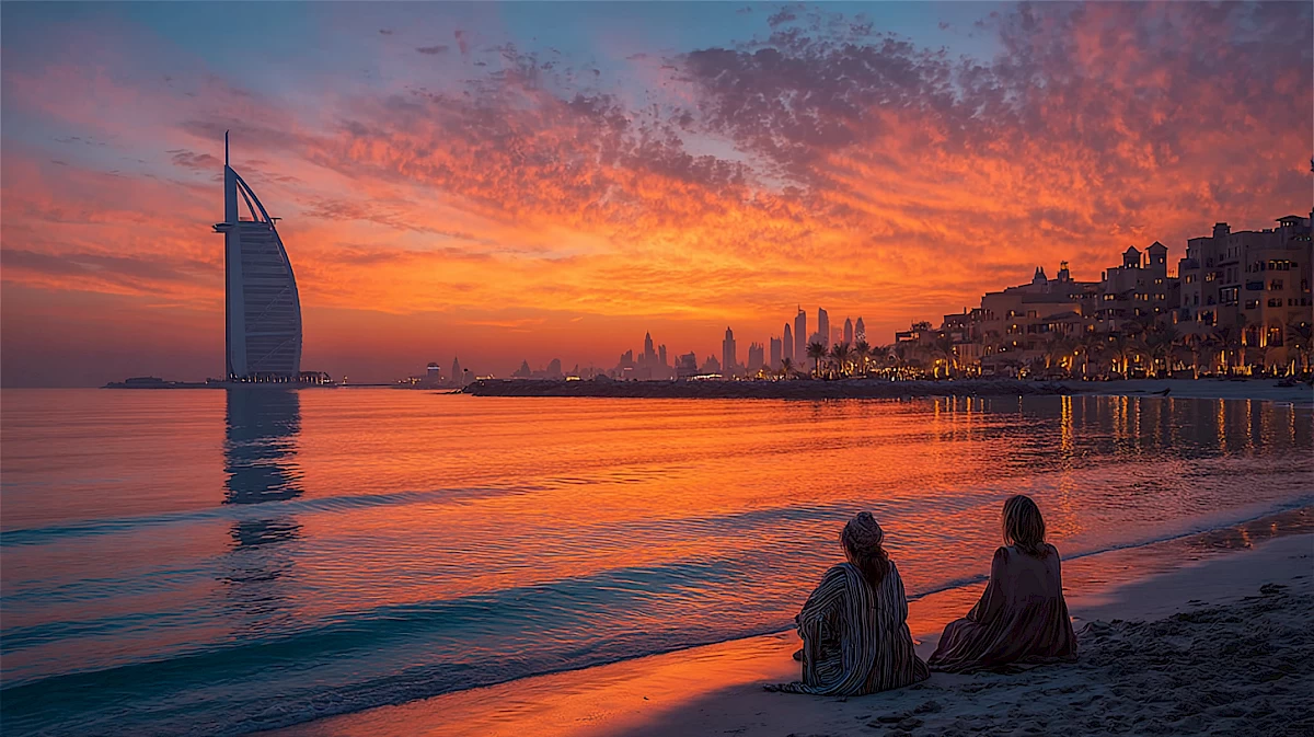 Пляж Sunset Beach (Umm Suqeim): лучший вид на Burj Al Arab