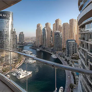 Отель Vida Dubai Marina & Yacht Club: виды на Марину