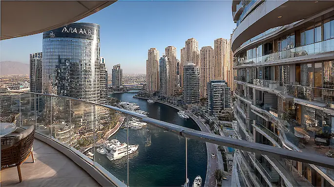 Отель Vida Dubai Marina & Yacht Club: виды на Марину