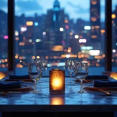 Moonrise Dubai Restaurant: Author's fusion cuisine on the rooftop