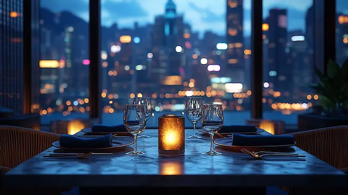 Moonrise Dubai Restaurant: Author's fusion cuisine on the rooftop