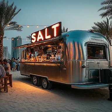 SALT Food Truck: Famous Burgers at Kite Beach