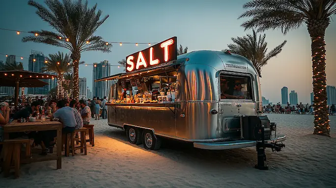 SALT Food Truck: Famous Burgers at Kite Beach