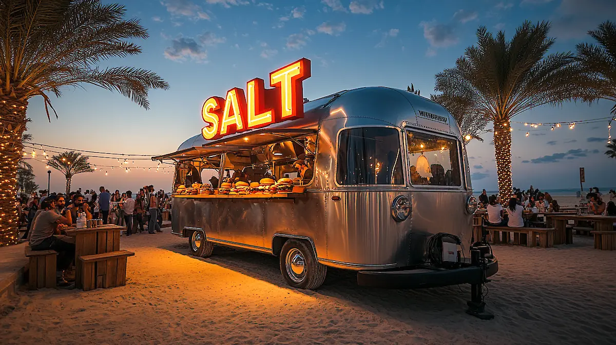 SALT Food Truck: Famous Burgers at Kite Beach