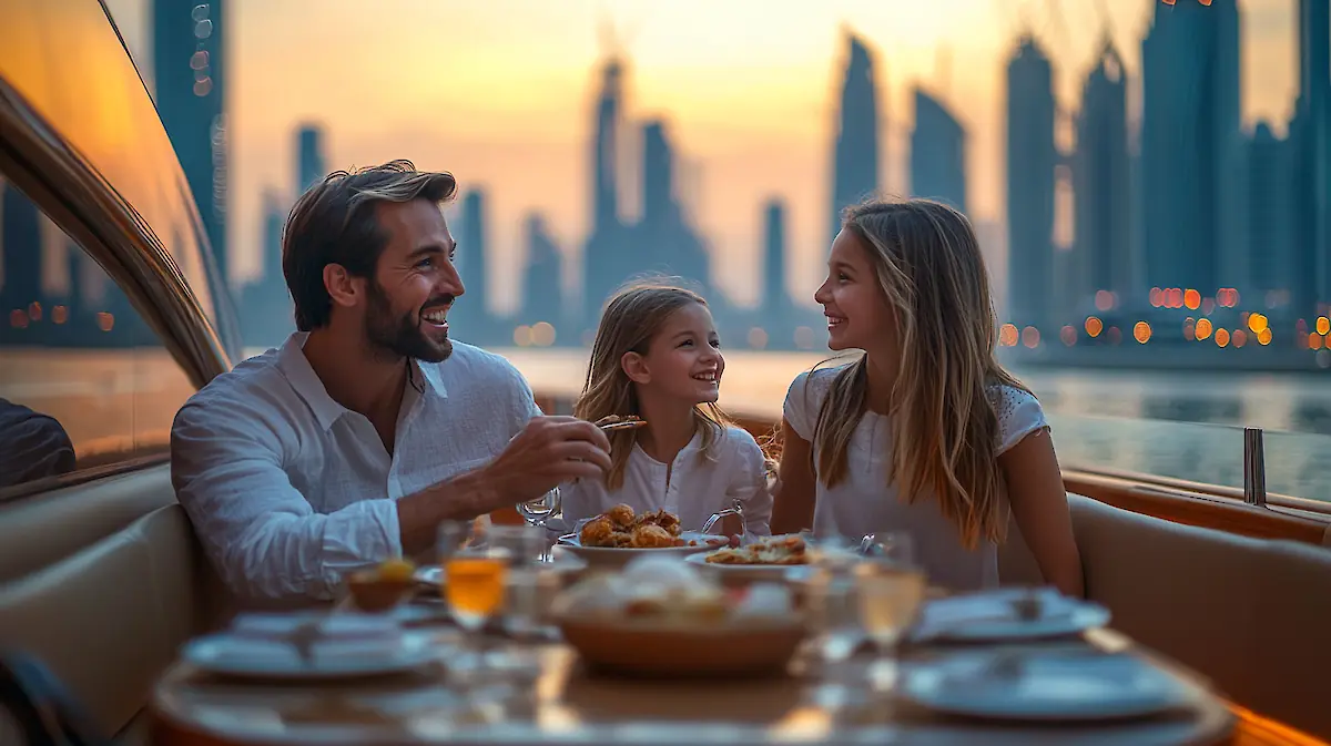 Dinner Cruise on a Dhow Boat in Dubai Marina: Romance and City Views