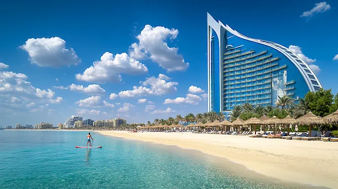 Jumeirah Beach Hotel ("The Wave"): Room and Entertainment Overview