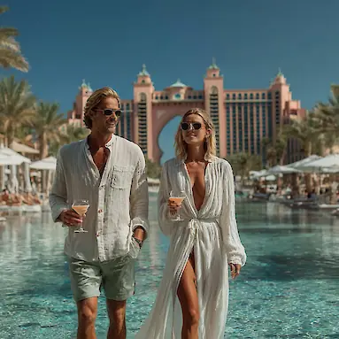 White Beach Beach Club at Atlantis The Palm: Parties and Relaxation