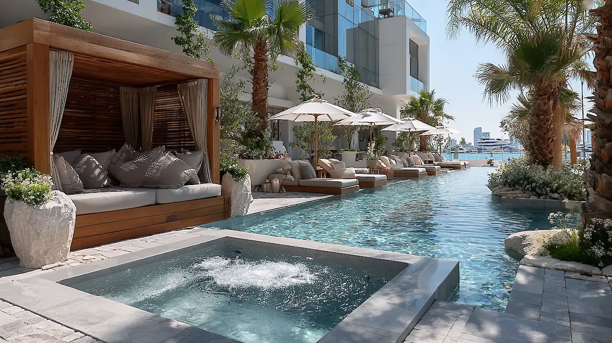 Azure Beach Beach Club at Rixos Premium JBR: Pool and Views