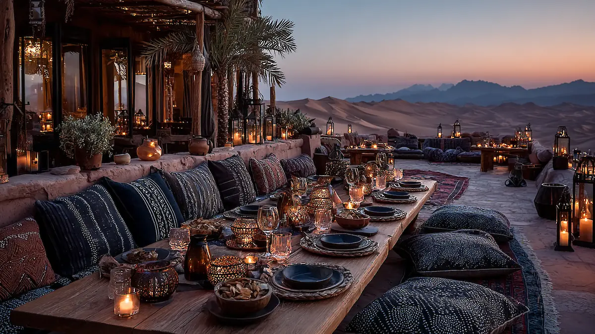 Ресторан Al Hadheerah в Bab Al Shams: ужин в пустыне с шоу
